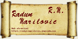 Radun Marilović vizit kartica